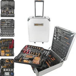 ANDIARBEIT® Maletín de herramientas "todoterreno" Trolley 1000 piezas. plata