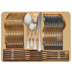 Banaru Design juego de cubiertos Maleta 72 piezas plata