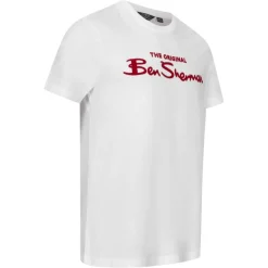 BEN SHERMAN Flocked Logo Hombre Camiseta 0076268-010