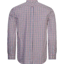 BEN SHERMAN House Check Hombre Camisa de manga larga 0077861-ROJO