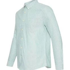 BEN SHERMAN Oxford Cotton Hombre Camisa de manga larga 1012797-VERDE OSCURO