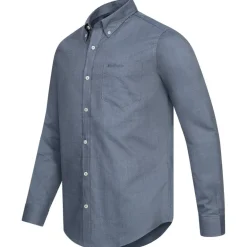 BEN SHERMAN Oxford Hombre Camisa de manga larga 0077857-AZUL OSCURO