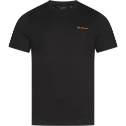BEN SHERMAN Small Logo Hombre Camiseta 0076266-NEGRO
