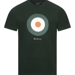 BEN SHERMAN Target Tee Hombre Camiseta 0078052NU-VERDE OSCURO