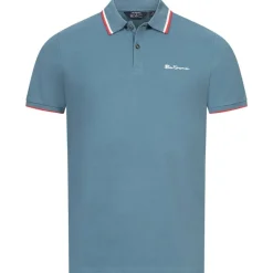 BEN SHERMAN Twin Tipped Hombre Polo 0076270NR-Verde azulado