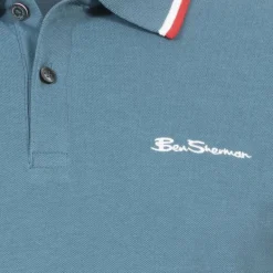 BEN SHERMAN Twin Tipped Hombre Polo 0076270NR-Verde azulado