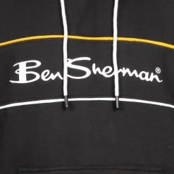 BEN SHERMAN Two Colour Panel Hombre Sudadera con capucha 0067811-NEGRO