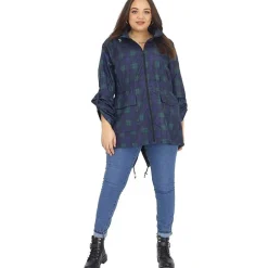 BRAVE SOUL Plus Size Fishtail Mujer Parka XLJK-RAVECHECK