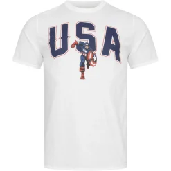 Capitán América MARVEL USA Hombre Camiseta FBMTS778WHT