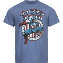 Captain America Marvel Japan Stances Hombre Camiseta FBMTS729IND
