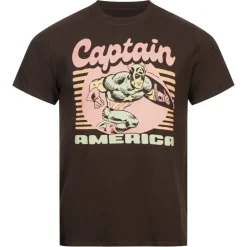 Captain America Marvel 70s Retro Hombre Camiseta FBMTS767CHO