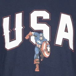 Captain America Marvel USA Hombre Camiseta FBMTS778NVY