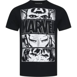 CÓMICS DE MARVEL Core Logo Hombre Camiseta FBMTS095BLK