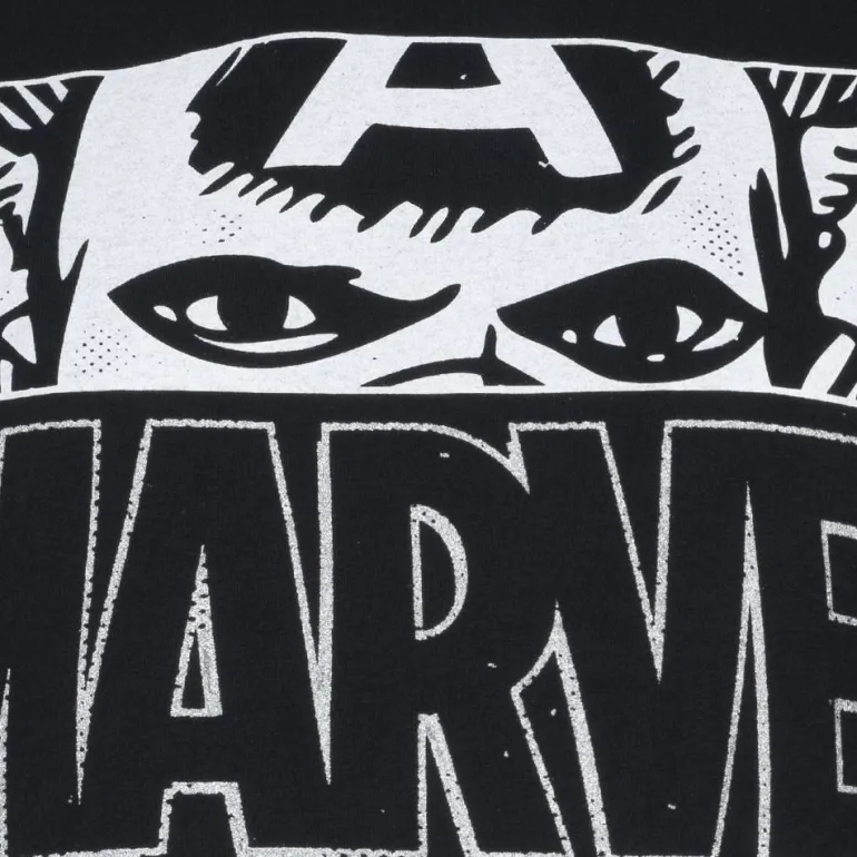 CÓMICS DE MARVEL Core Logo Hombre Camiseta FBMTS095BLK