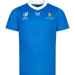 Copa Mundial de Rugby de Samoa CASTORE Hombre Camiseta de entrenamiento TM5393-AZUL