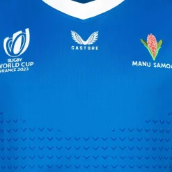 Copa Mundial de Rugby de Samoa CASTORE Hombre Camiseta de entrenamiento TM5393-AZUL