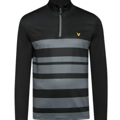 Cremallera de 1/4 de rayas anchas de Lyle & Scott Hombre Sudadera ML1560G-572