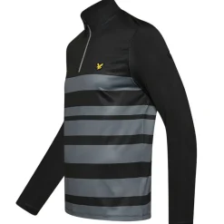Cremallera de 1/4 de rayas anchas de Lyle & Scott Hombre Sudadera ML1560G-572