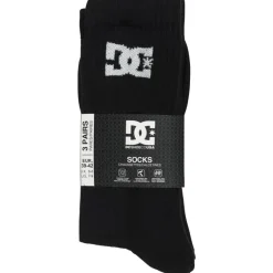 DC Shoes Sport Crew Unisex Calcetines 3 pares DC-02 CREW negro