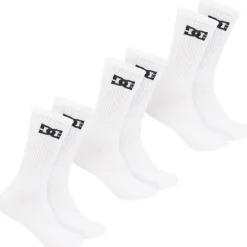 DC Shoes Sport Crew Unisex Calcetines 3 pares blanco DC-01 CREW