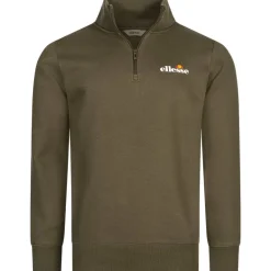 ellesse Benevento Hombre 1/4-Cremallera Sudadera SOP23856-Caqui