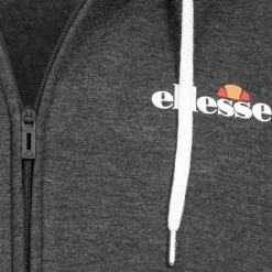 ellesse Klemerio Full Zip Hombre Sudadera con cremallera y capucha SOP23857-Gris oscuro