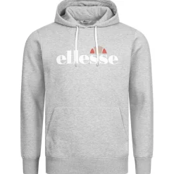 ellesse Monesiglio Hoody Hombre Sudadera con capucha SOP23865-Gris claro jaspeado