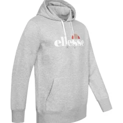 ellesse Monesiglio Hoody Hombre Sudadera con capucha SOP23865-Gris claro jaspeado