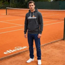 ellesse Monesiglio Hoody Hombre Sudadera con capucha SOP23865-Gris oscuro