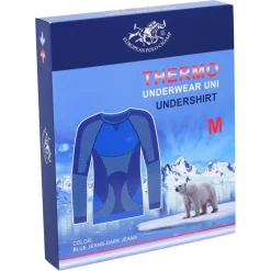 EUROPEAN POLO CHAMP Hombre Termo Camiseta de manga larga azul marino SPA 25-005-azul marino