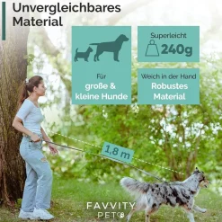 FAVVITY PET correa ajustable para perros menta