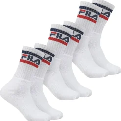 FILA Unisex Calcetines de deporte "Falk" 3 pares blanco FS24T001-100-Blanco