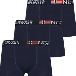 Geographical Norway Hombre Calzoncillos bóxer Pack de 3 azul marino Pack-3-Marino