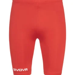 Givova Compresión de piel de Bermudas Mallas Mallas cortas rojo
