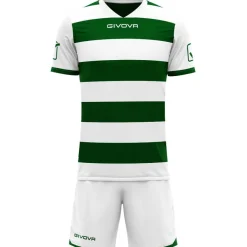Givova Conjunto de rugby Camiseta con pantalones cortos blanco/verde