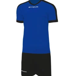 Givova Kit Revolution Camiseta de fútbol con Pantalones cortos azul negro