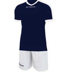 Givova Kit Revolution Camiseta de fútbol con Pantalones cortos blanco marino