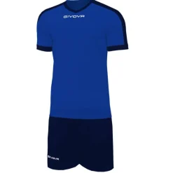 Givova Kit Revolution Camiseta de fútbol con Pantalones cortos azul marino