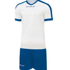 Givova Kit Revolution Camiseta de fútbol con Pantalones cortos blanco azul