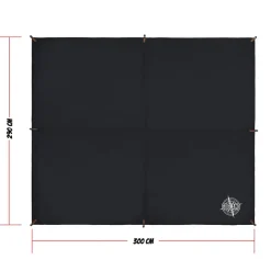 GOGLAND Lona de protección UV para exteriores, lona para tienda de campaña, 300 x 290 cm, negro