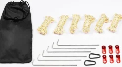 GOGLAND Lona de protección UV para exteriores, lona para tienda de campaña, 300 x 290 cm, negro