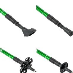 JELEX Bastones de senderismo con asas de corcho verde