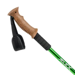 JELEX Bastones de senderismo con asas de corcho verde