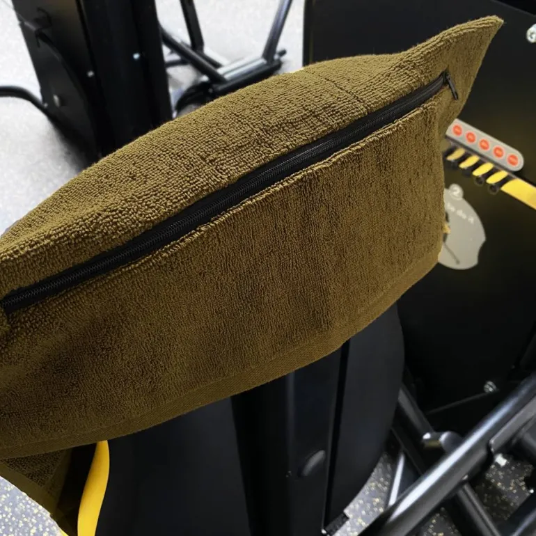 JELEX "100FIT" Toalla de fitness con bolsillo verde militar