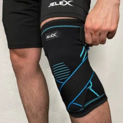 JELEX Knee Rodillera de compresión negro azul