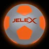 JELEX "Neon" Luz LED Balón de fútbol blanco/naranja