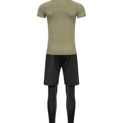 JELEX Sportinator Hombre Conjunto de fitness 3 piezas ejército verde-negro