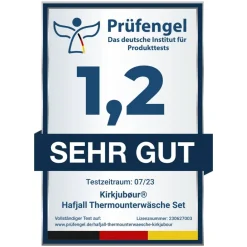 KIRKJUBØUR ® "Hafjall" Hombre Conjunto de ropa interior térmica 2 piezas azul