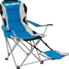 KIRKJUBØUR® "Asgard" acolchado Silla de camping con pie azul