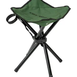 KIRKJUBØUR® "Freydis" taburete de exterior plegable de cuatro patas verde